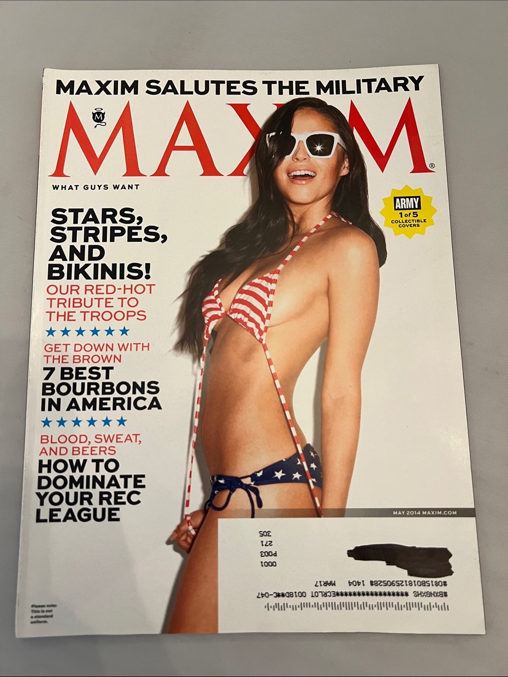 MAXIM Magazine - Salutes the Military “Army” Cover - May 2014 - Issue 193